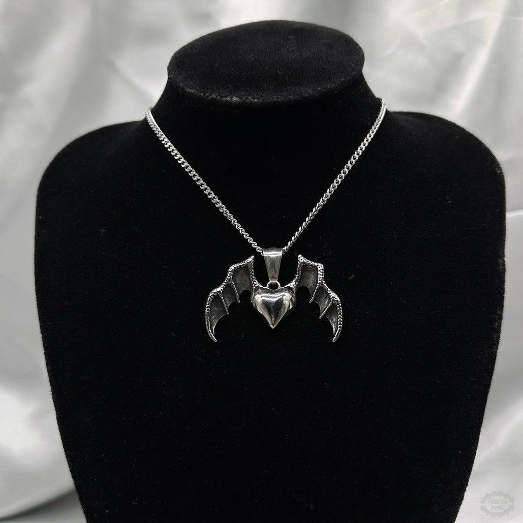 WINGED HEART NECKLACE-Vicious Punx-Vicious Punx