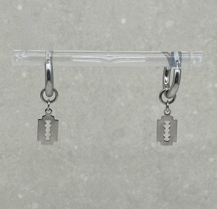MINI RAZOR HOOP EARRINGS