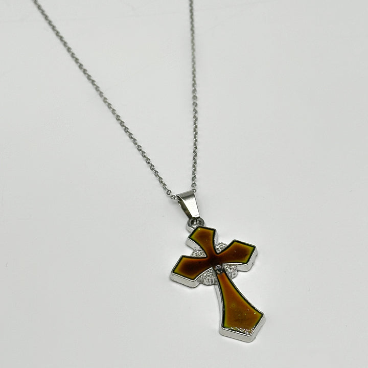 SALE - MOOD CROSS CHARM NECKLACE
