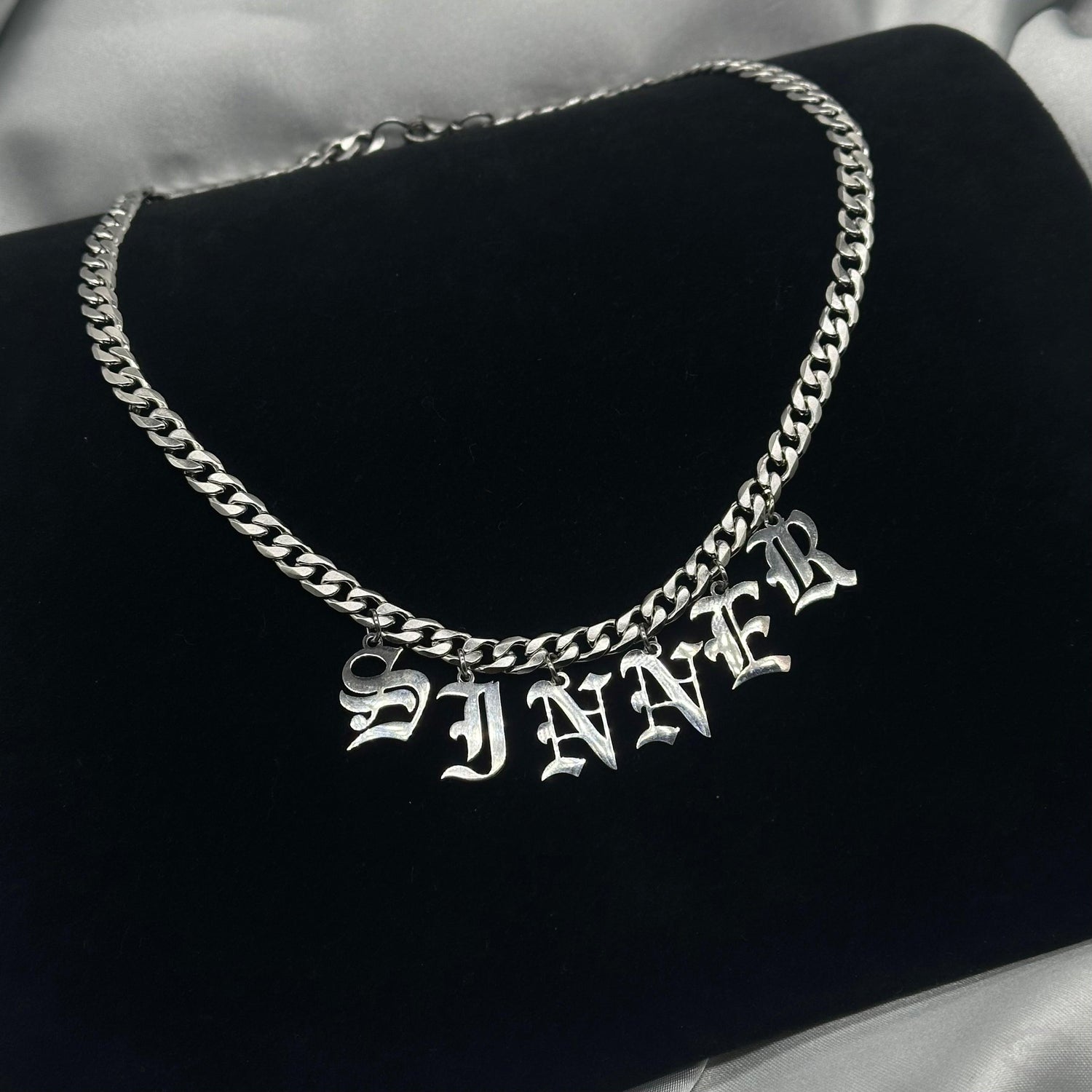 SINNER OLD ENGLISH NECKLACE-Vicious Punx-Vicious Punx