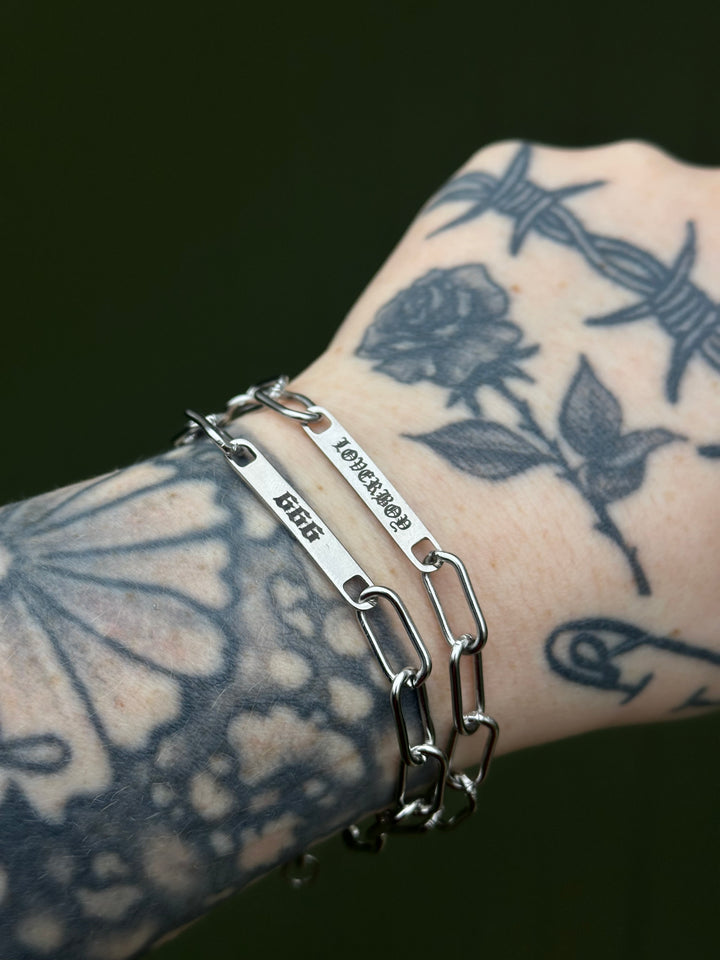 PERSONALISED PAPERCLIP BRACELET