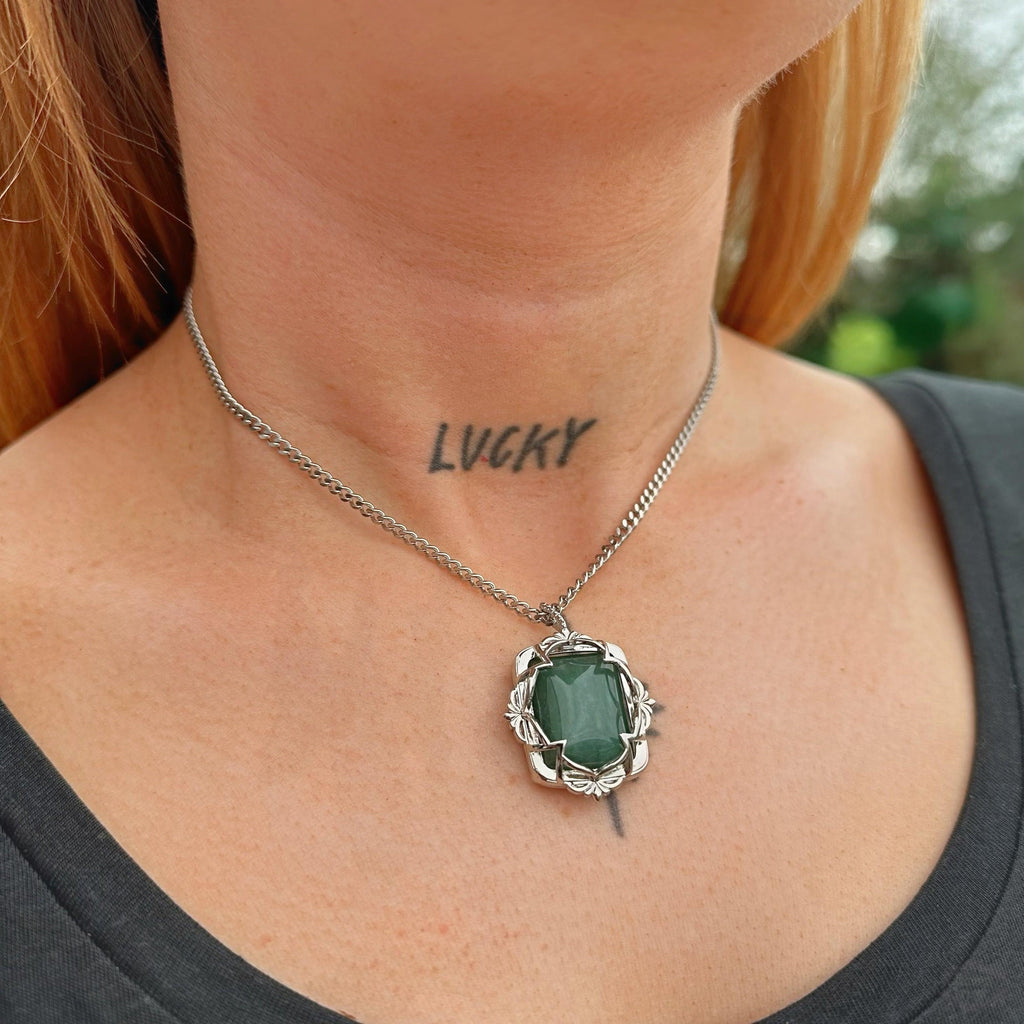 IVY AVENTURINE PENDANT NECKLACE-Vicious Punx-Vicious Punx