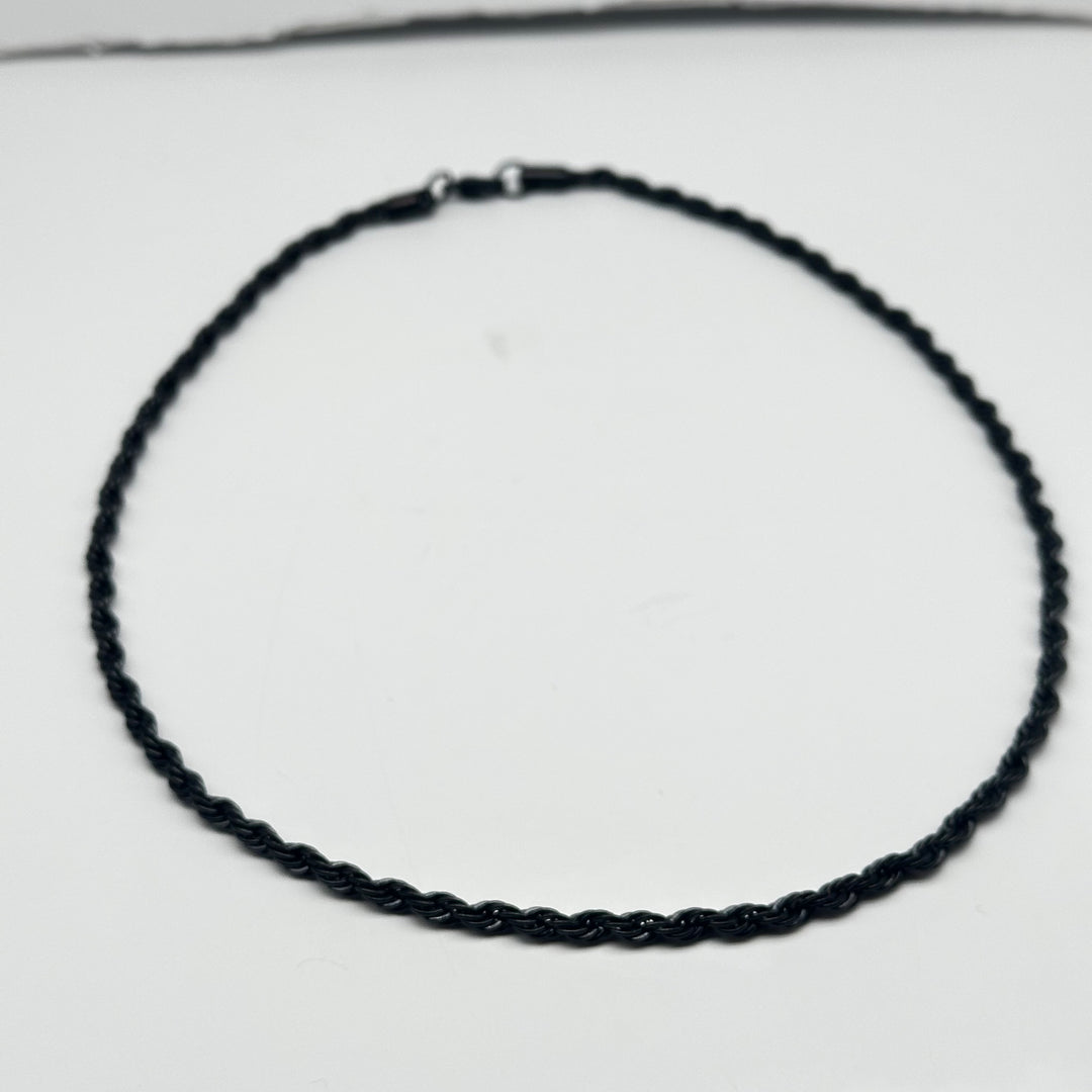 SALE - BLACK ROPE NECKLACE