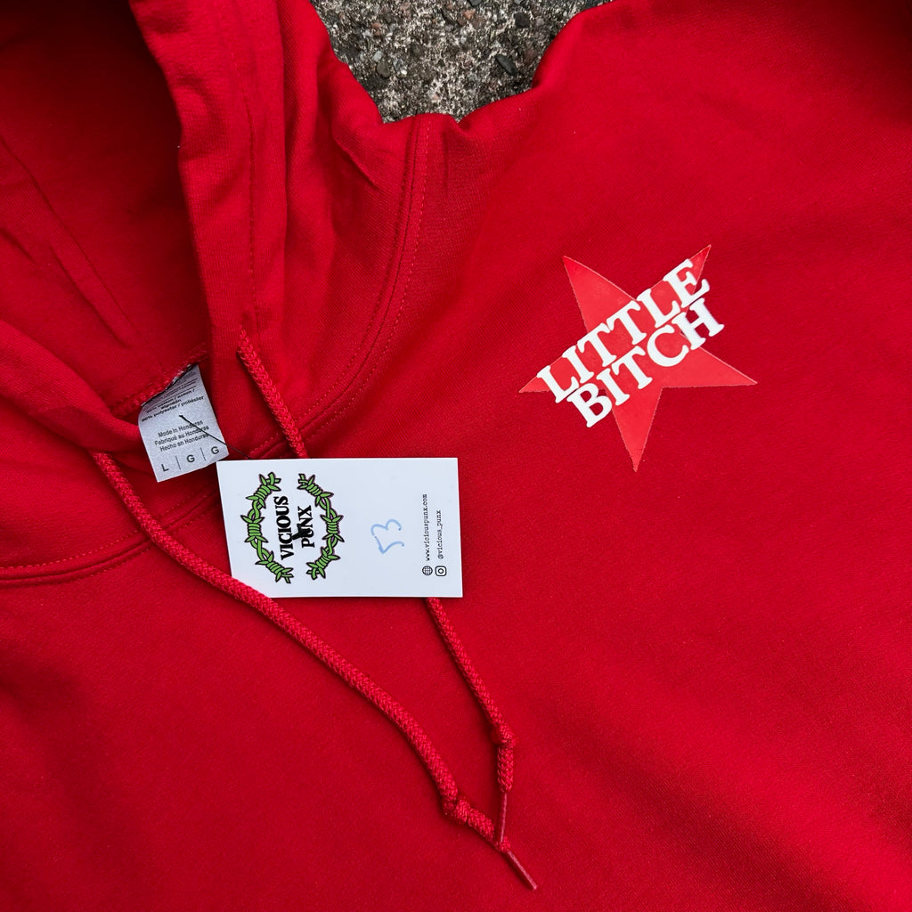 Sample Sale - Little Bitch Red Hoodie - Large - (53)