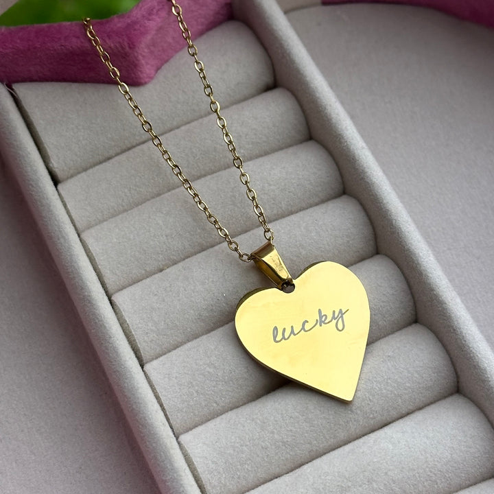 SALE - LUCKY GOLD HEART NECKLACE