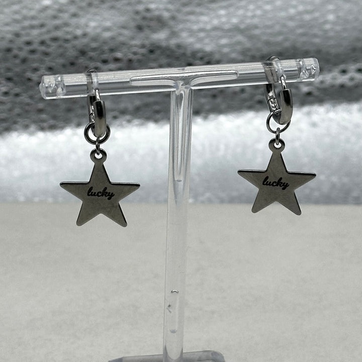 LUCKY STAR HOOP EARRINGS