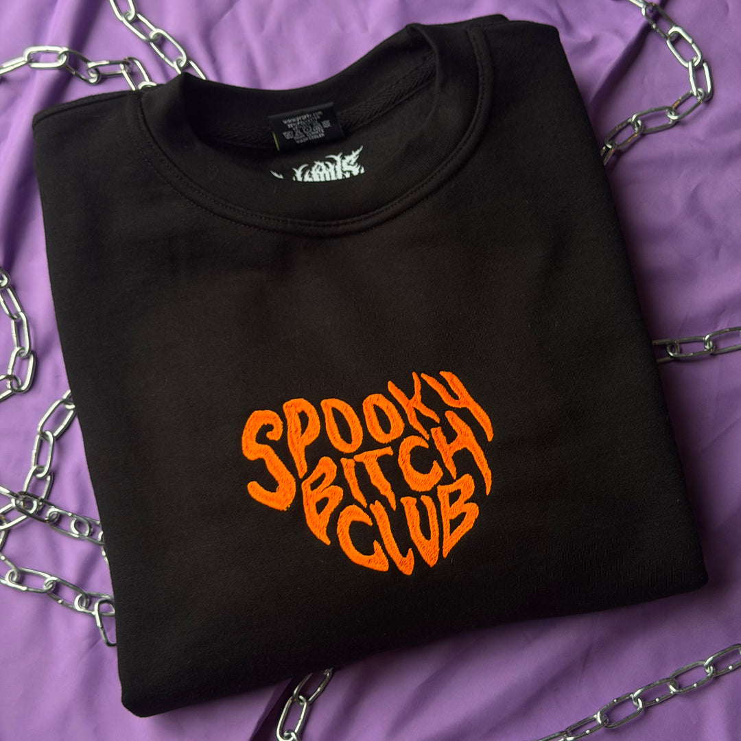 SPOOKY CLUB EMBROIDERED SWEATSHIRT