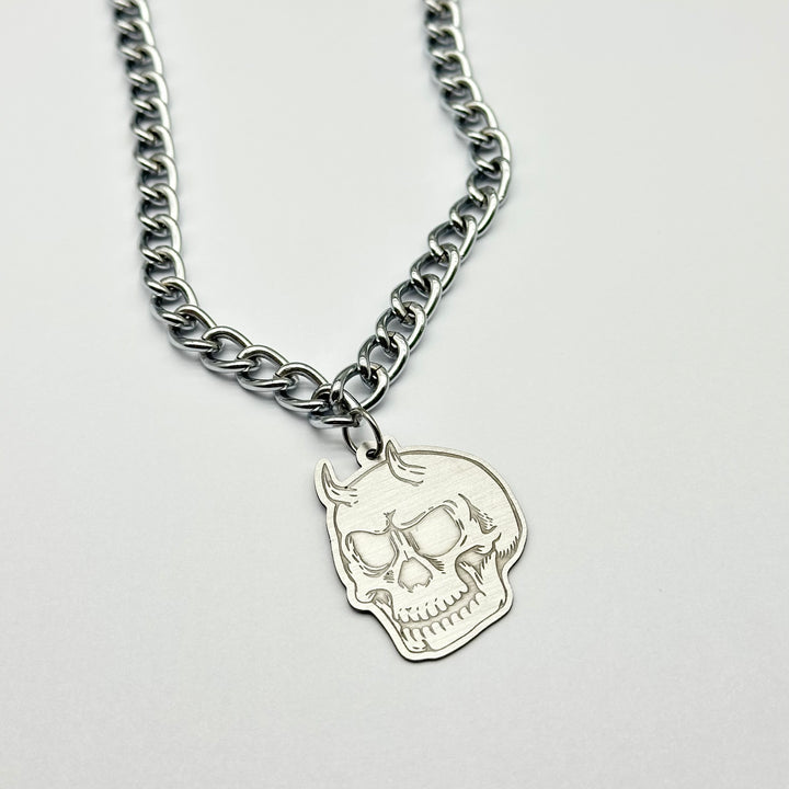 SALE - HORNED SKULL NECKLACE