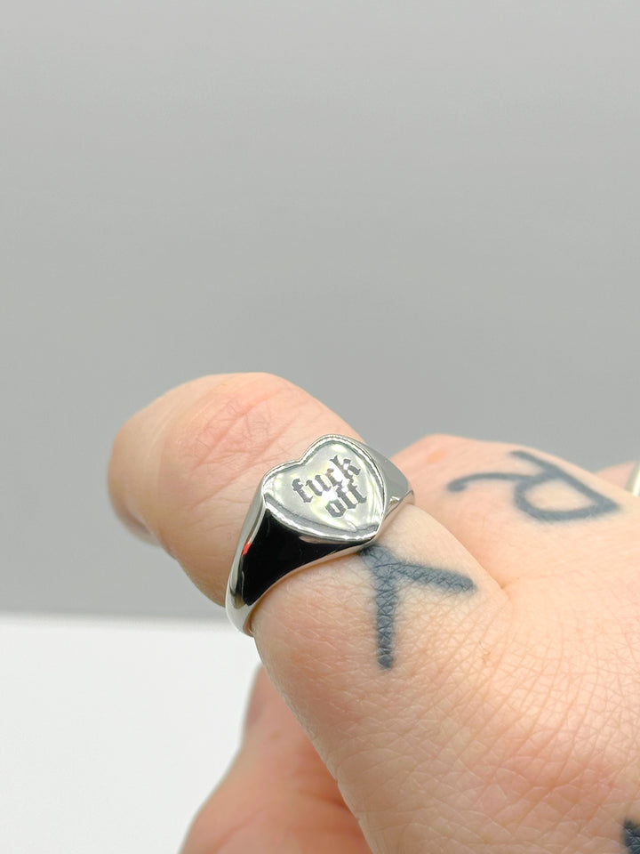 FUCK OFF HEART RING