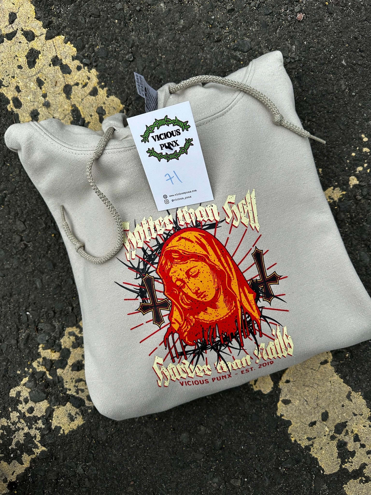 Sample Sale - Hotter Than Hell Sand Hoodie - Medium - (72)