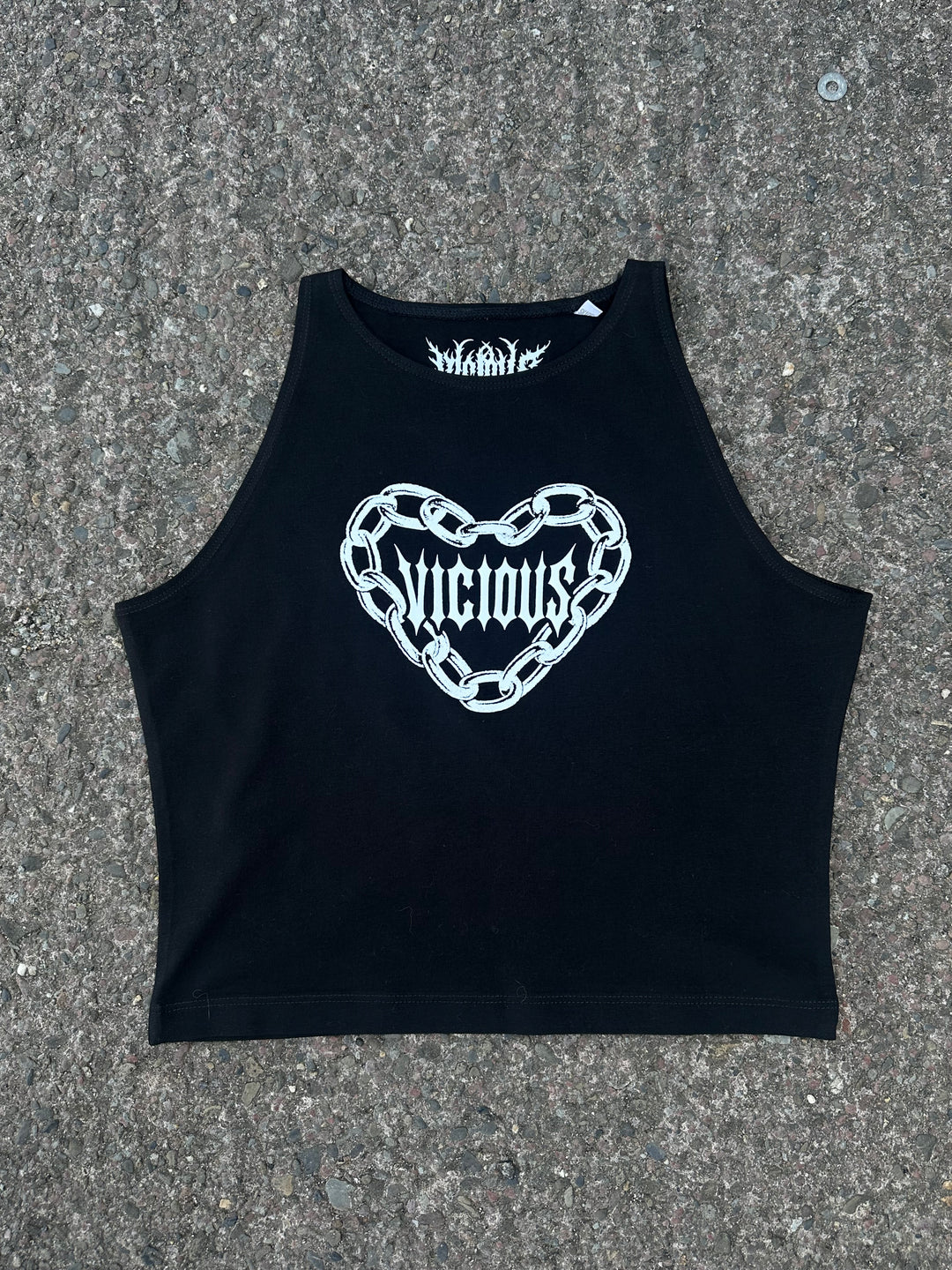 VICIOUS CHAIN HEART VEST TOP