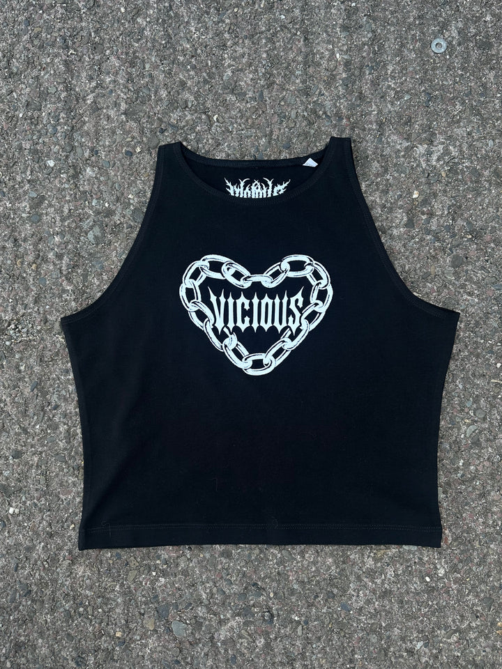 VICIOUS CHAIN HEART VEST TOP