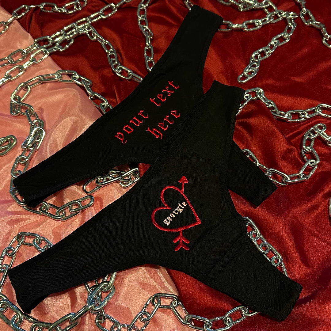 CUPID HEART PERSONALISED THONG