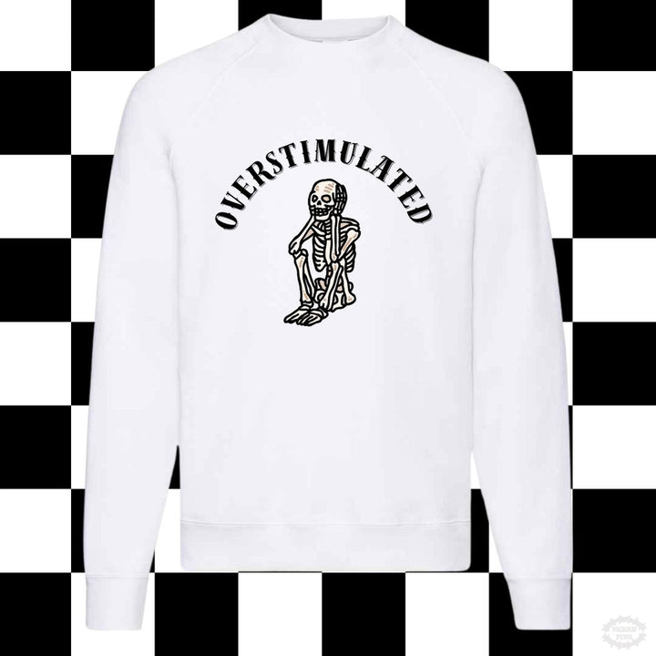 OVERSTIMULATED SKELETON PRINTED SWEATSHIRT-Vicious Punx-Vicious Punx