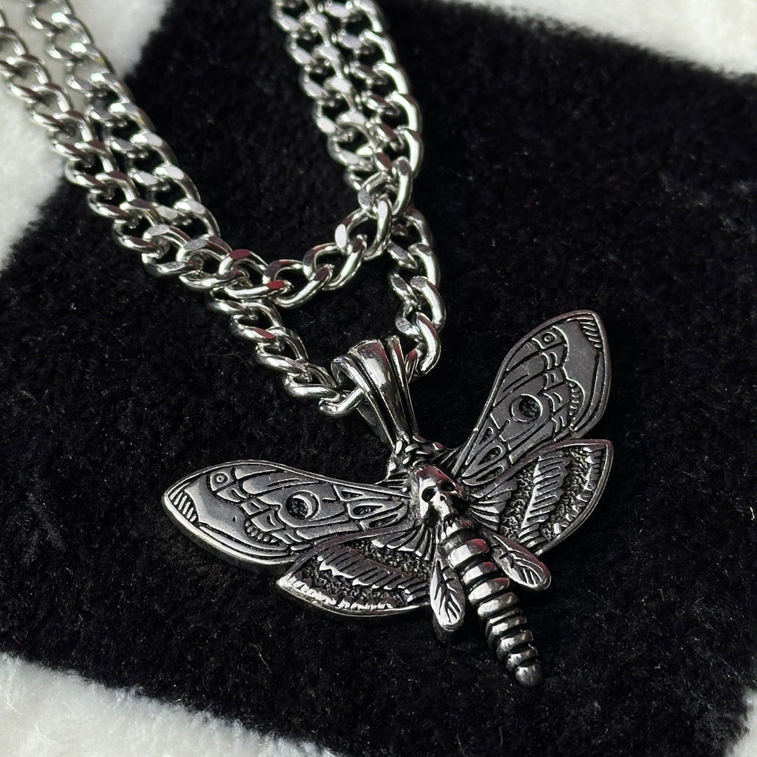 DEATH HEAD MOTH DOUBLE NECKLACE-Vicious Punx-Vicious Punx