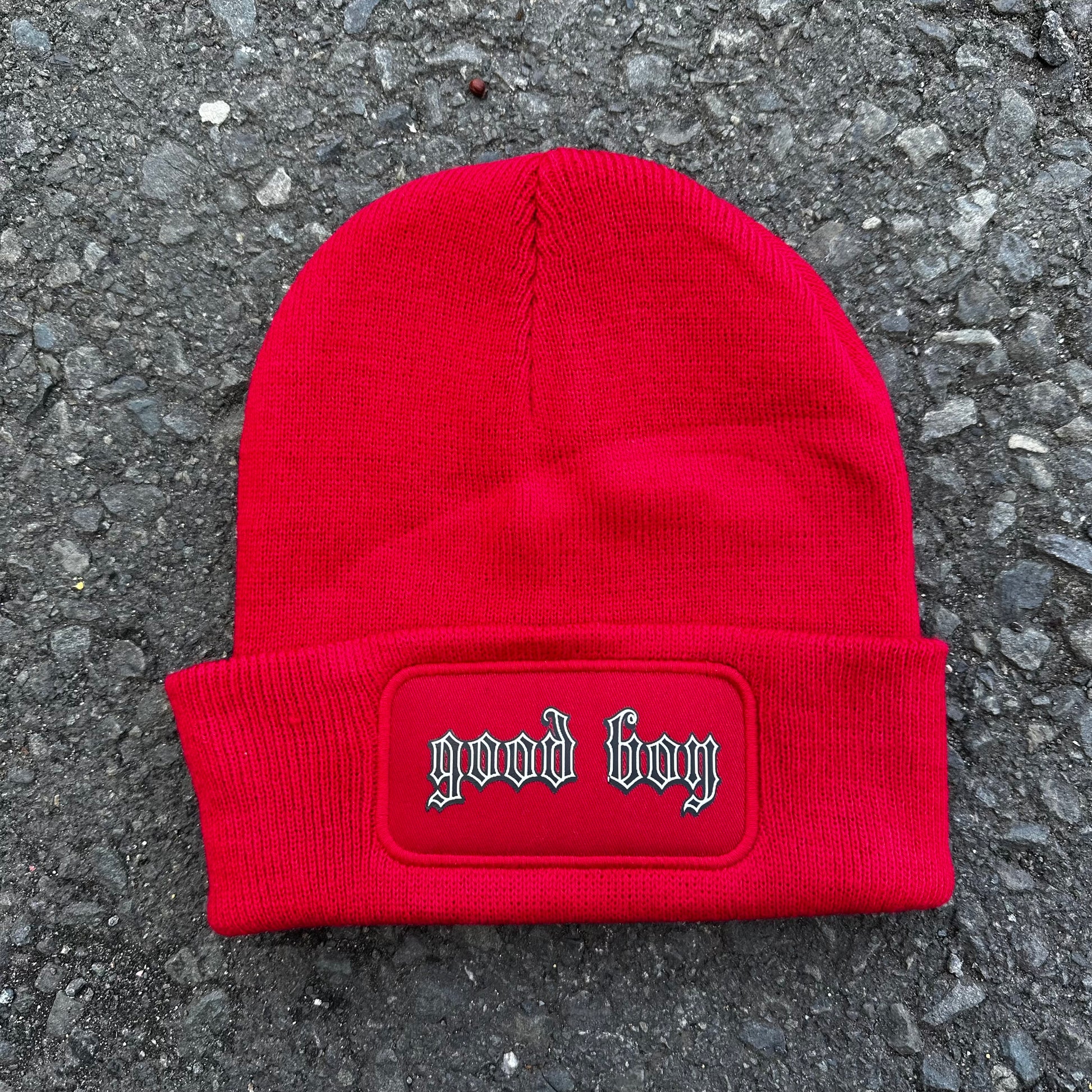 Sample Sale - Good Boy Red Beanie Hat - One Size