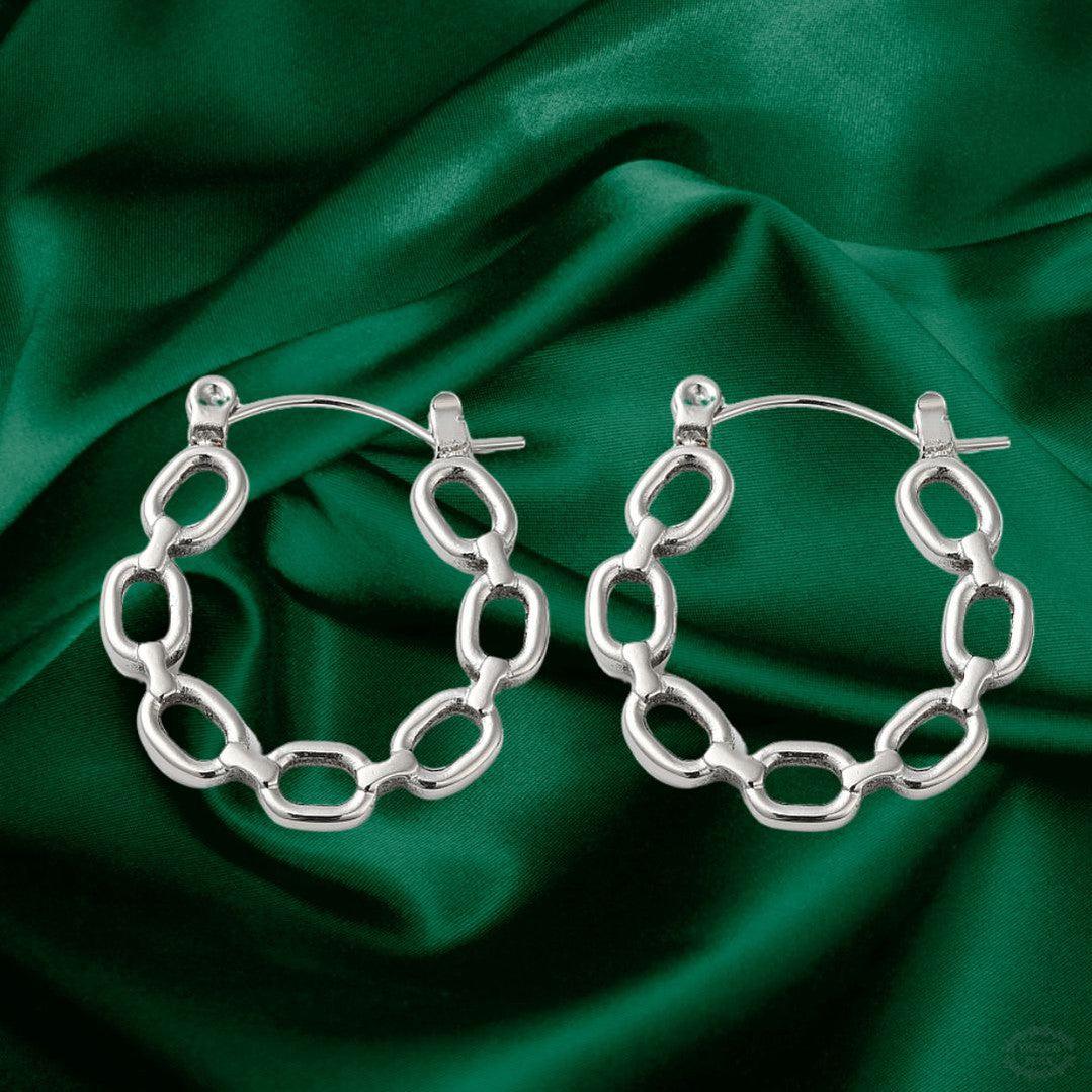 CHAIN LINK HOOP EARRINGS-Vicious Punx-Vicious Punx