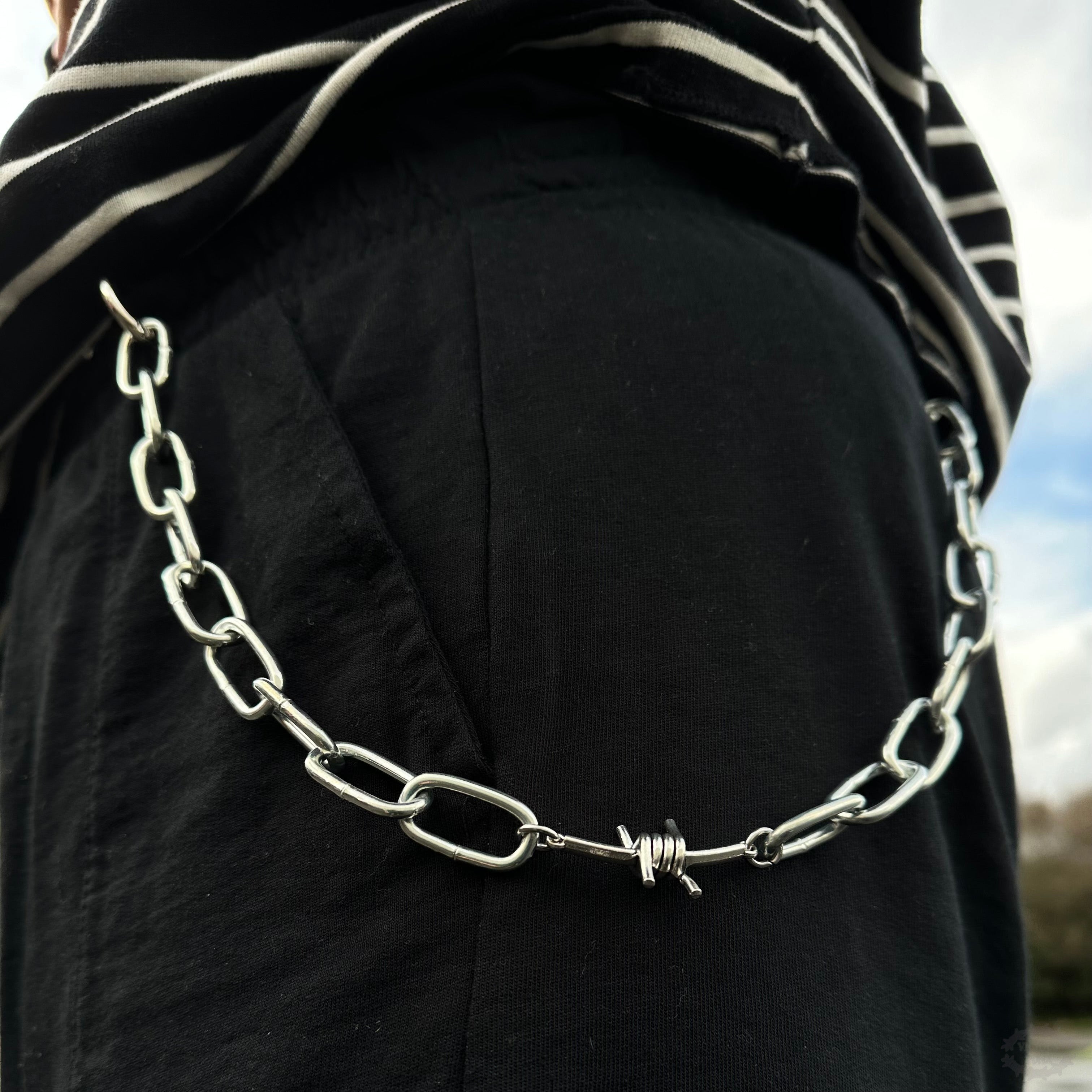 Barbed wire clearance jean chain