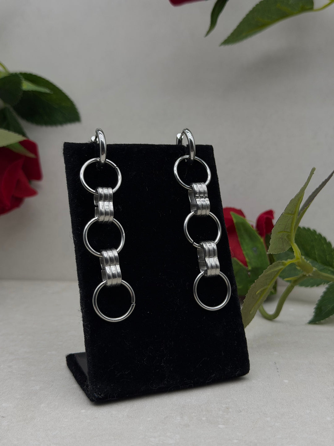 TRIPLE RING HOOP EARRINGS