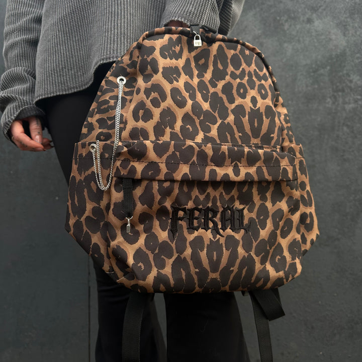 LEOPARD PRINT BACKPACK