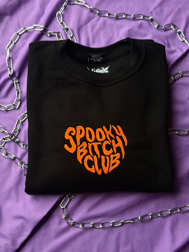 SPOOKY CLUB EMBROIDERED SWEATSHIRT