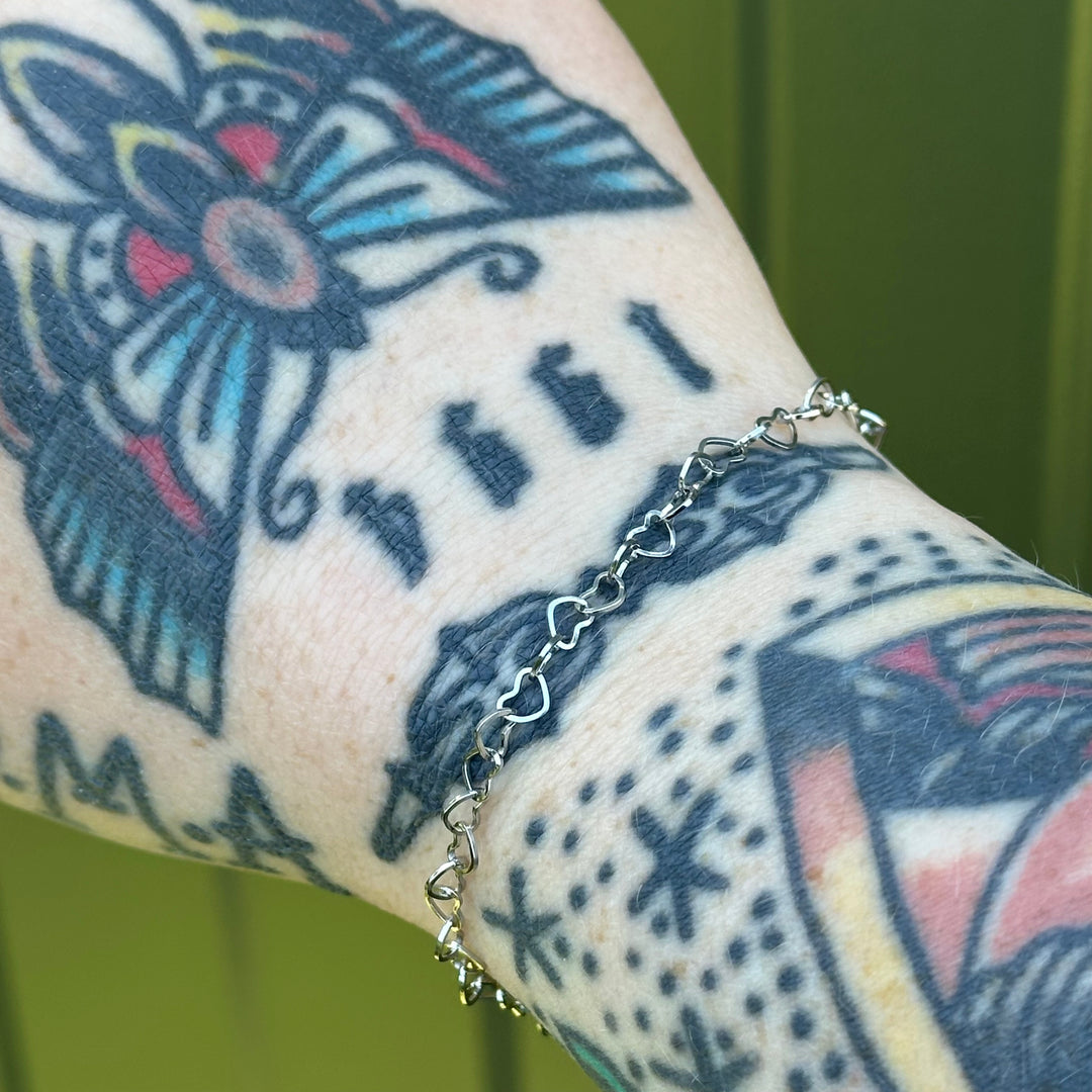 SALE - MULTI HEART LINK BRACELET