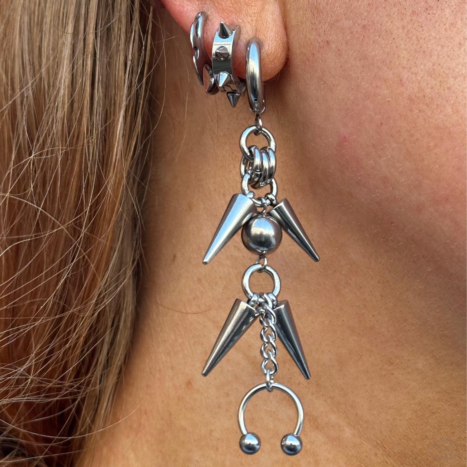 VENOM SPIKE HOOP EARRINGS-Vicious Punx-Vicious Punx