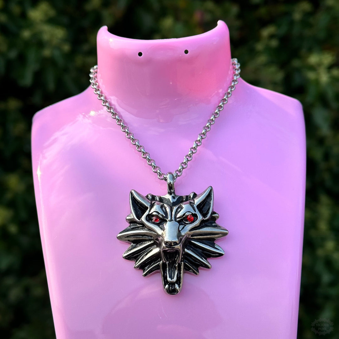 WOLF HEAD NECKLACE-Vicious Punx-Vicious Punx