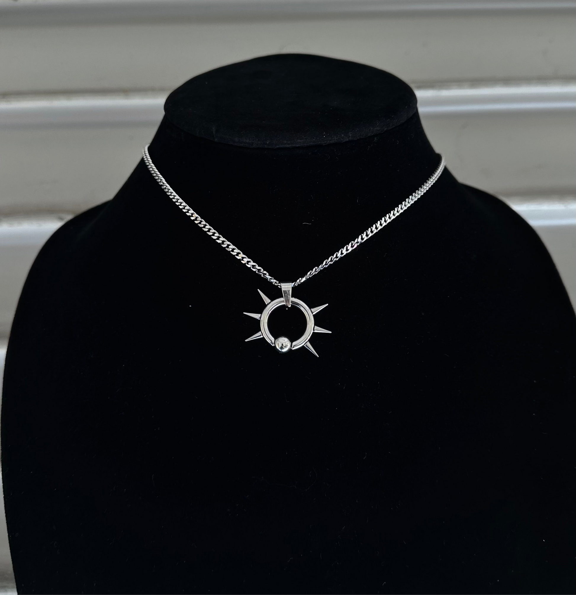 THIN SPIKEY BCR NECKLACE