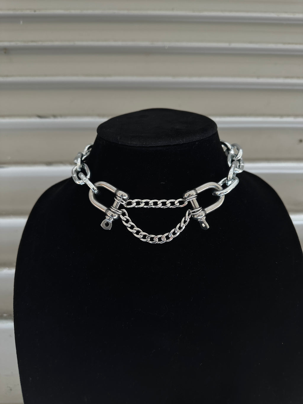 CHUNKY STEEL BOLT NECKLACE