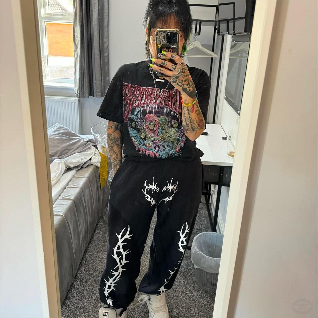 TRIBAL BARBED WIRE SWEATPANTS