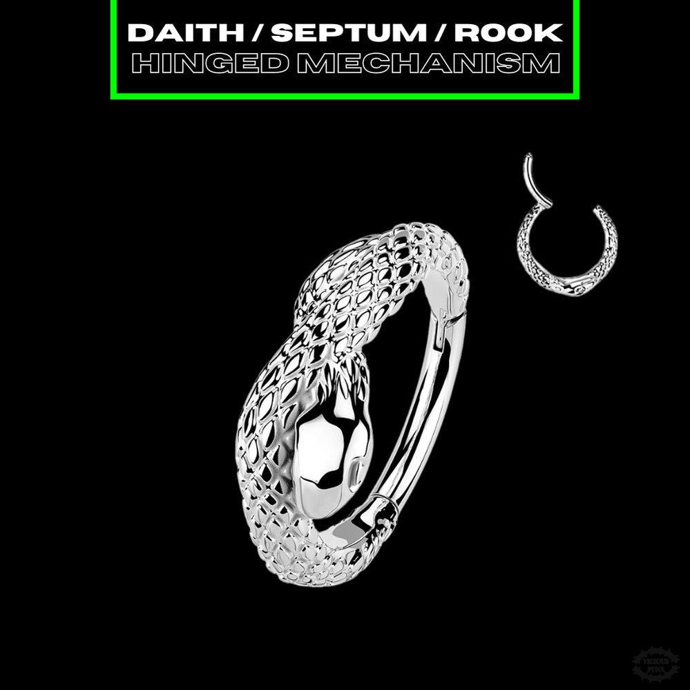 SNAKE HINGED RING - SEPTUM / DAITH