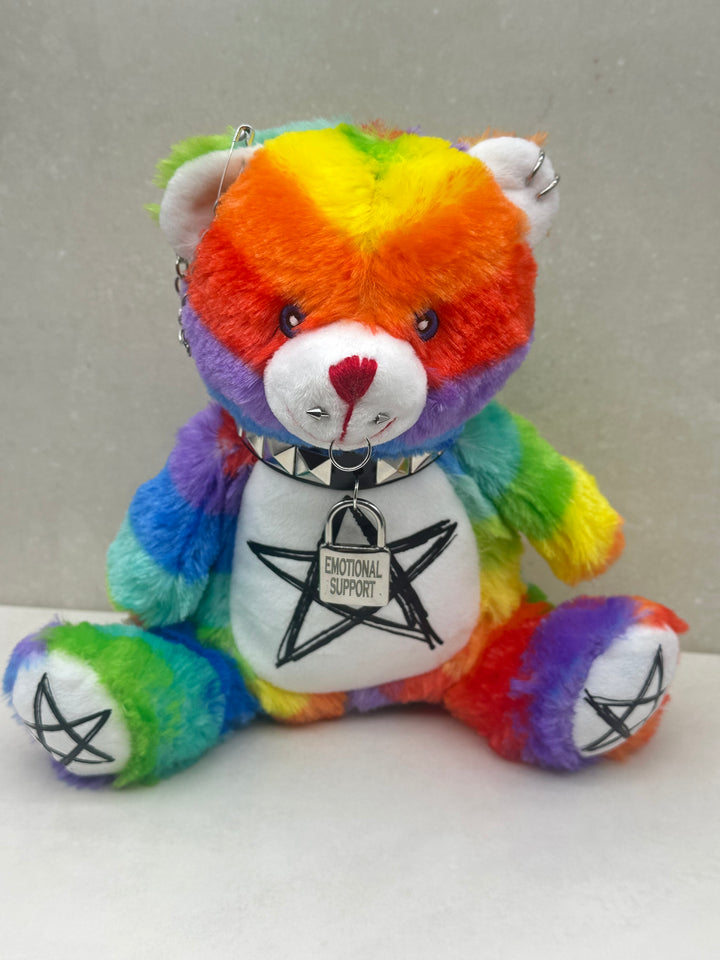 EMOTIONAL SUPPORT RAINBOW BEAR PLUSHIE