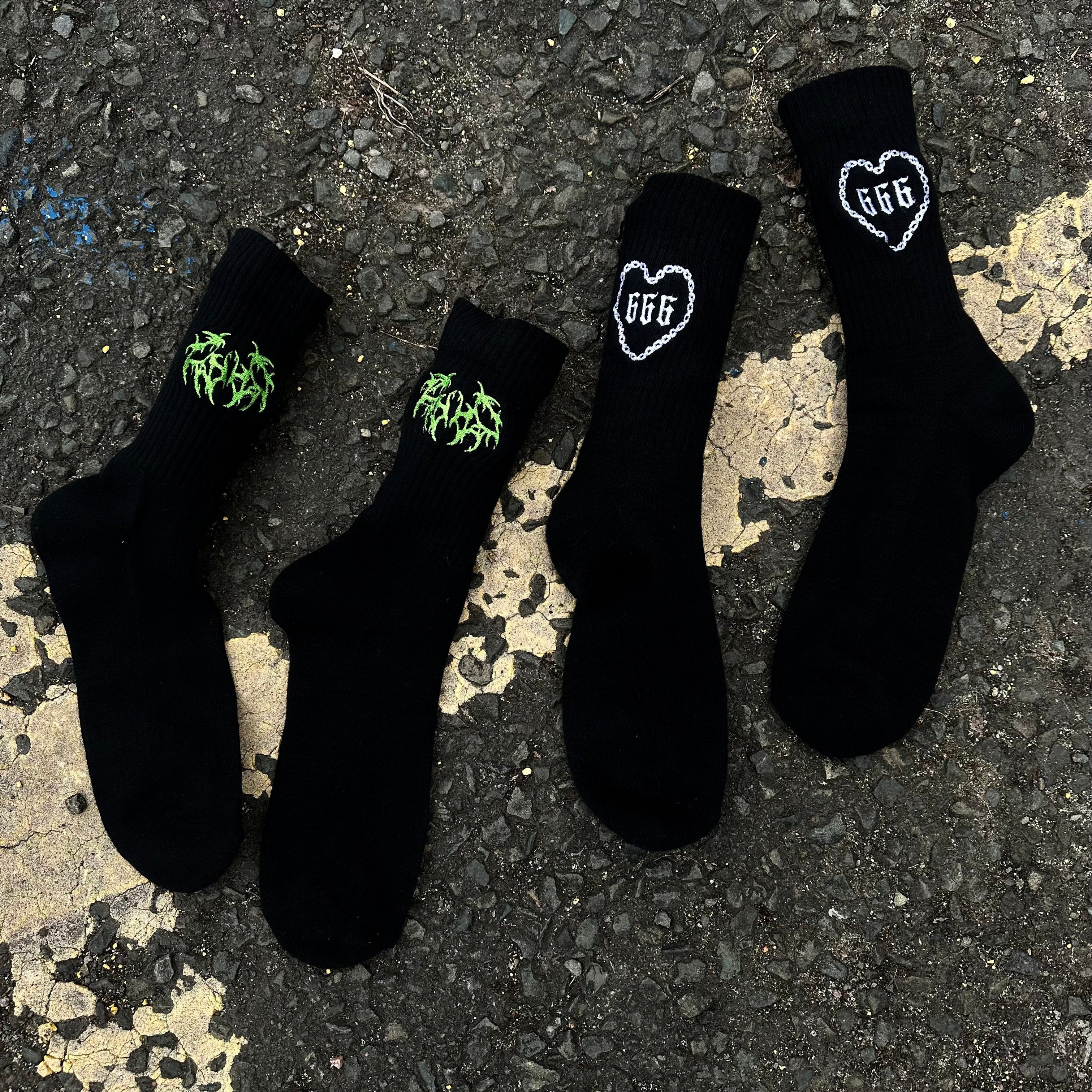 666 CHAIN HEART SOCKS-Vicious Punx-Vicious Punx