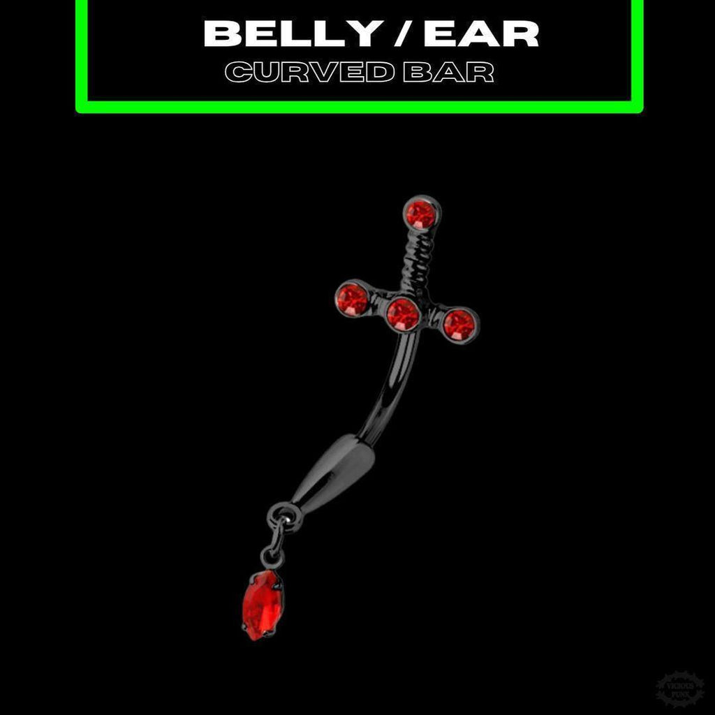 DAGGER CURVED BELLY BAR / EAR
