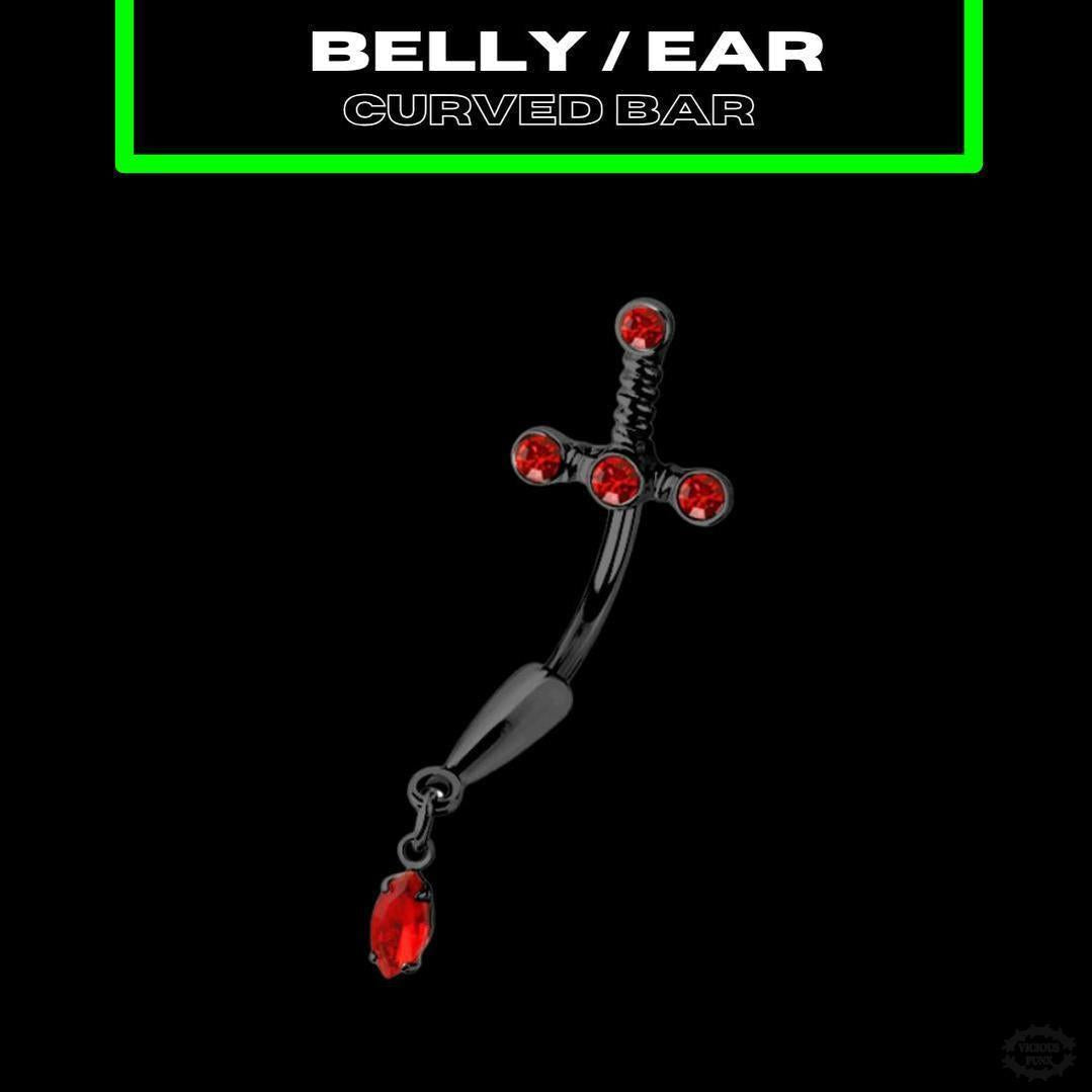 DAGGER CURVED BELLY BAR / EAR