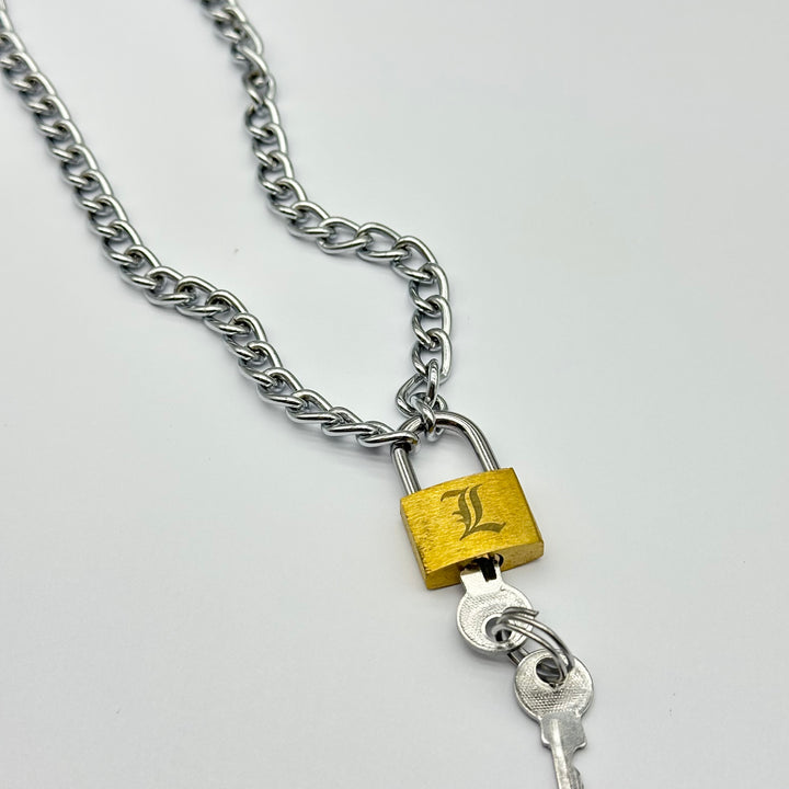 SALE - ‘L’ PADLOCK NECKLACE