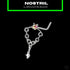 TWO STAR DANGLY L SHAPE NOSE BAR-Vicious Punx-Vicious Punx