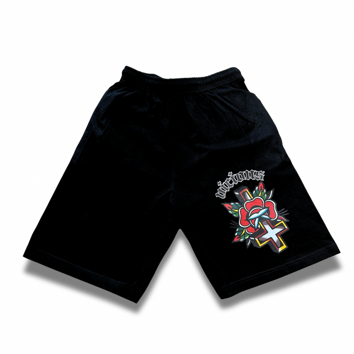 VICIOUS PRINTED TATTOO  SHORTS