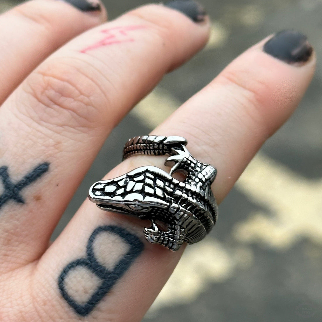 ALLIGATOR WRAPPED RING-Vicious Punx-Vicious Punx