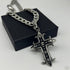 SKULL CROSS CURB NECKLACE-Vicious Punx-Vicious Punx