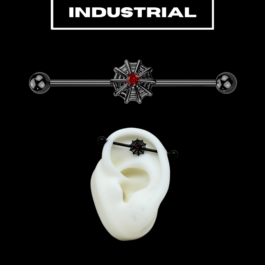 BLACK SPIDERWEB INDUSTRIAL BAR