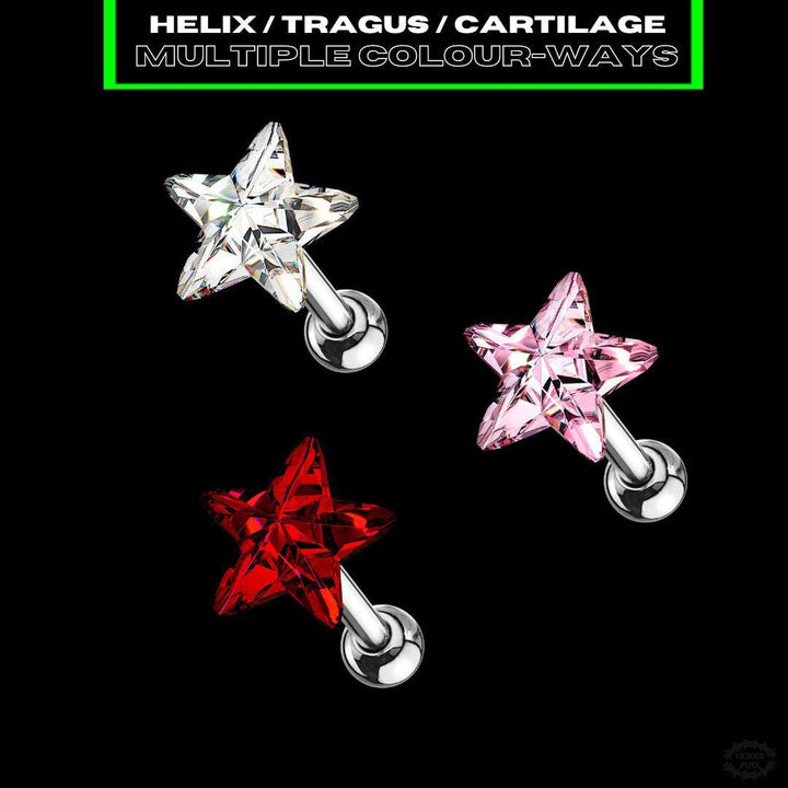 STAR TRAGUS / HELIX / CARTILAGE BAR-Vicious Punx-Vicious Punx