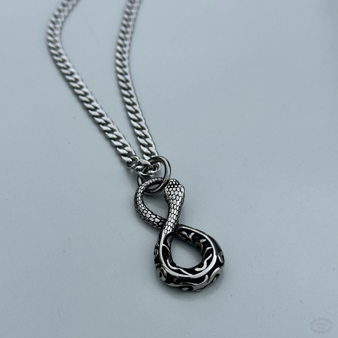 SALE - CHUNKY TWISTED SERPENT PENDANT NECKLACE