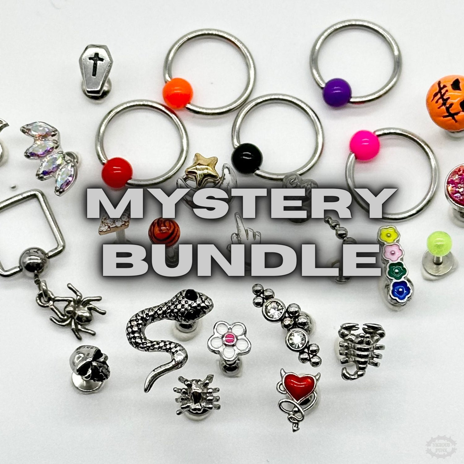 MYSTERY TRAGUS / HELIX BODY JEWELLERY BUNDLE-Vicious Punx-Vicious Punx