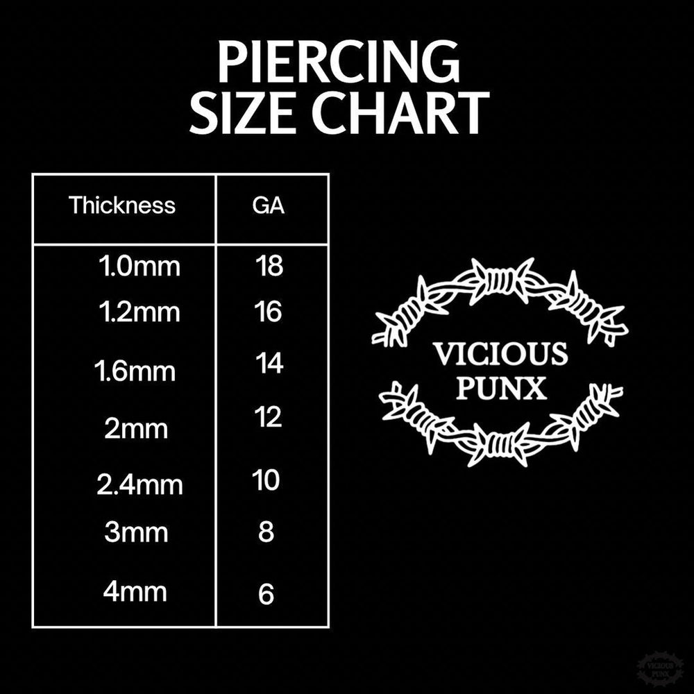 CURVED SCREW BELLY BAR-Vicious Punx-Vicious Punx