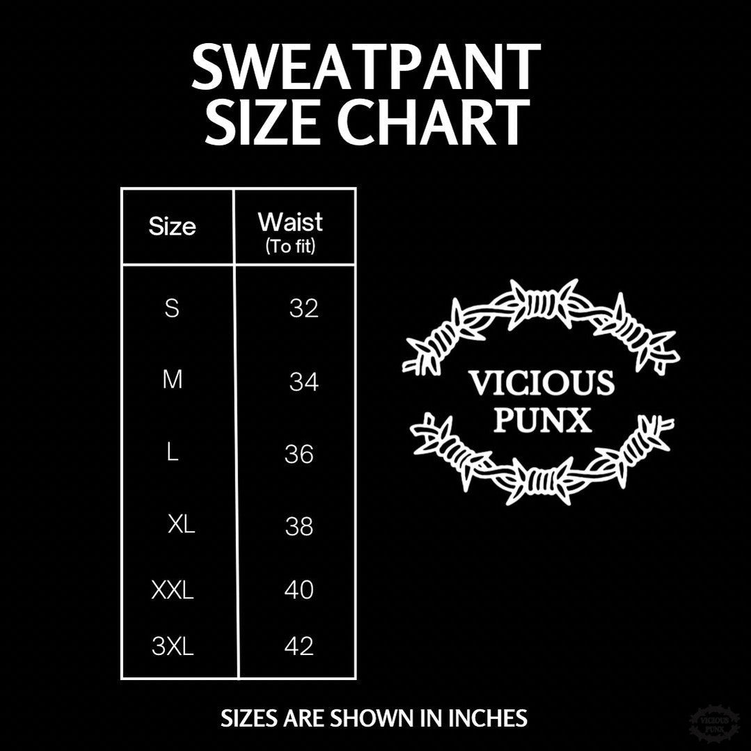 TRIBAL BARBED WIRE SWEATPANTS-Vicious Punx-Vicious Punx