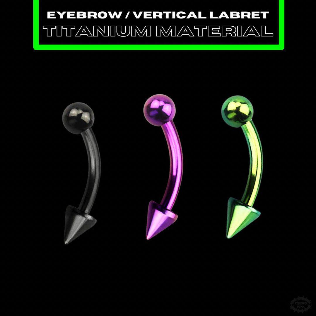 TITANIUM SPIKE & BALL CURVED BAR