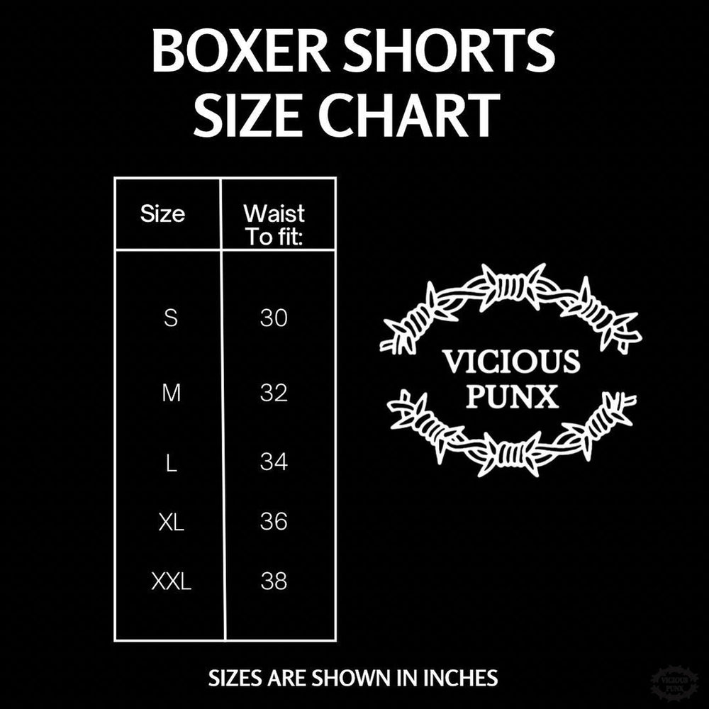 BITE ME BARBED BOXER SHORTS-Vicious Punx-Vicious Punx