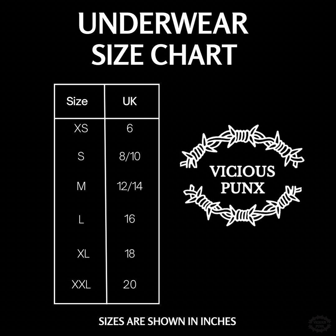 DISAPPOINTMENT EMBROIDERED UNDERWEAR SET - VARIOUS OPTIONS-Vicious Punx-Vicious Punx